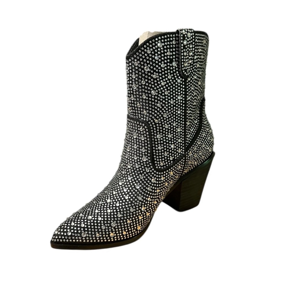 NIB Chase & Chloe Justine Rhinestone Boots Size 6